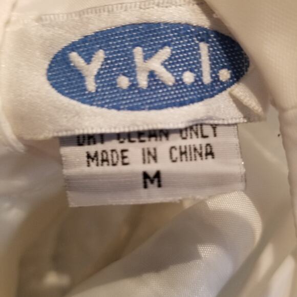 Y.K.I Ivory Tuille Dress & Matching Hat Short Sleeve Pullover Girl Sz M 9 Months - Picture 6 of 14